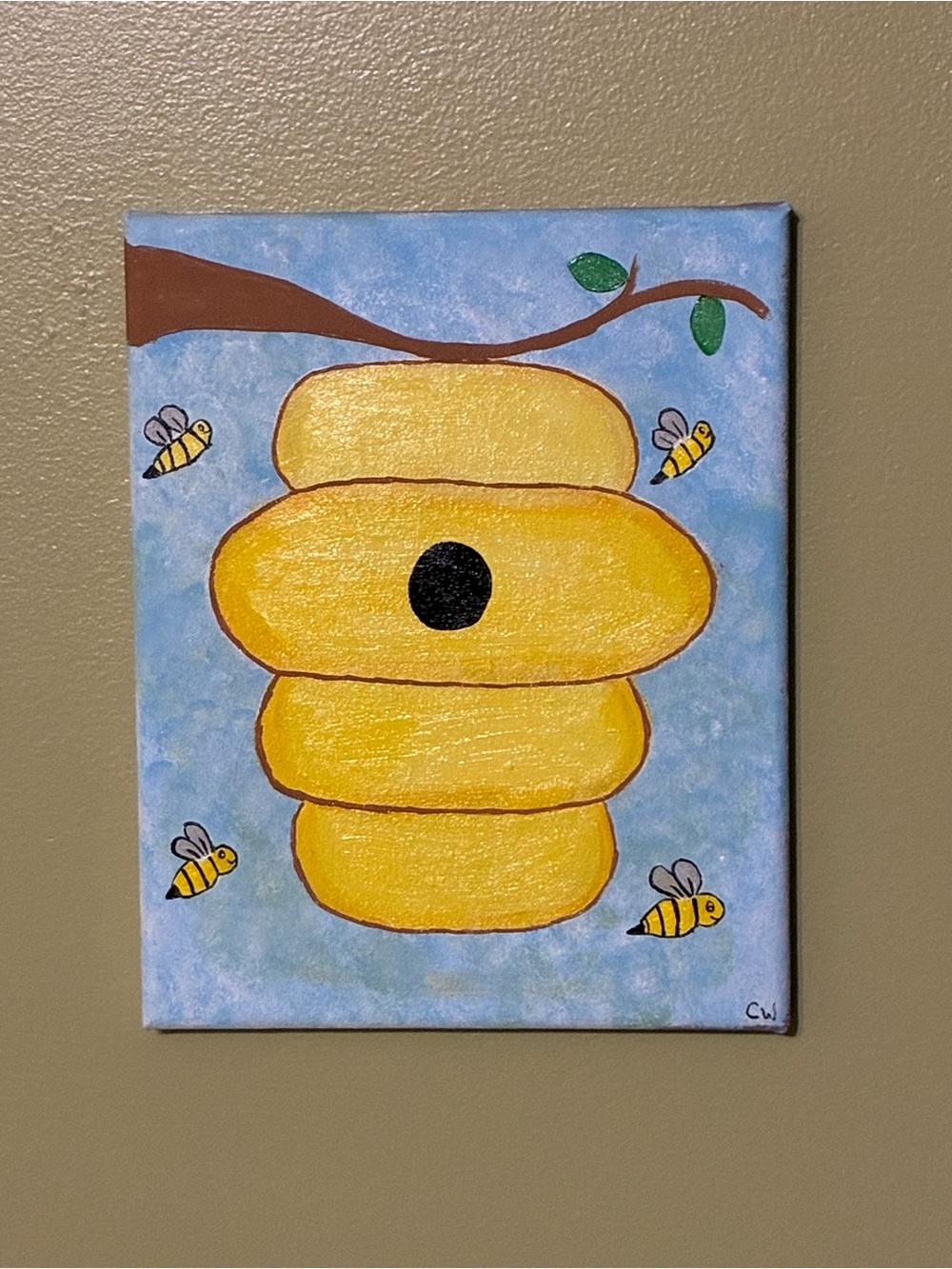 Beehive Acrylic Painting